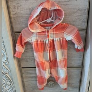 Pink plaid zip up suit